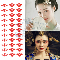 Brow Heart Tattoo Sticker Waterproof Female Durable Sexy Movie photo Theme decoration with red and dust floral finish