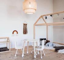 Fart farts Ins baby drawing games table wooden children room toddler bunnies table and chairs suit table stool