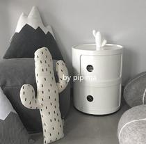 Fart mom ins explosive Nordic style simple childrens room bedside table Bedroom corner round multi-functional storage cabinet