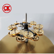 Percussion musical instrument pure copper rhythm all silver copper drum drum treadle Bell Bell bell ring stainless steel tambourine Bell stainless steel tambourine