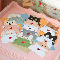 Ten IHE Korean creative cute animal shape mini Universal card blessing cartoon card