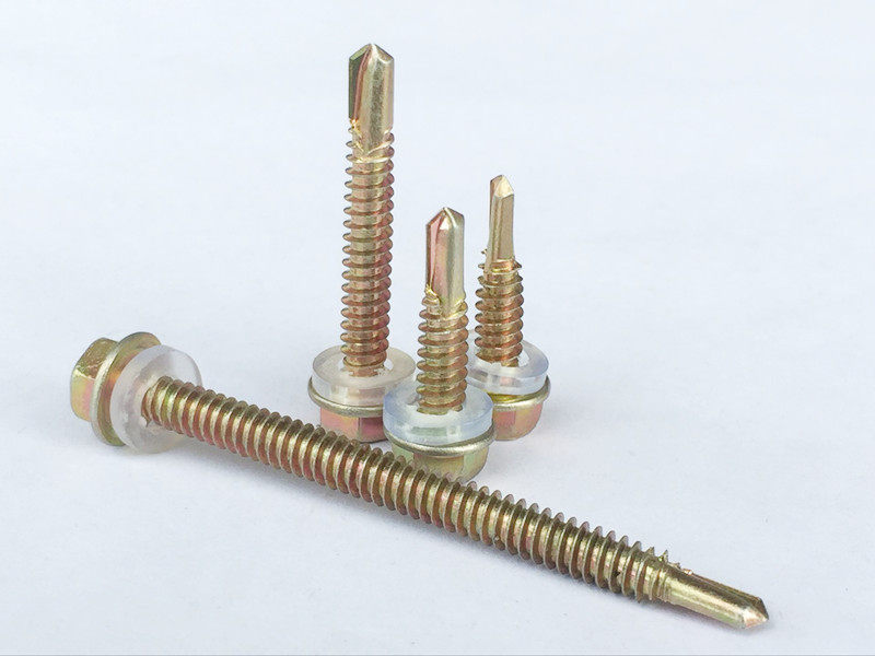 外六角钻尾螺钉彩钢瓦钉燕尾螺丝钉自钻螺钉自攻钻尾螺丝m4.8包邮_双