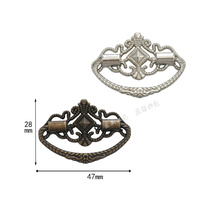 Small drawer handle European bedside cabinet small handwooden box jewelry box decorated retro alloy hook accessories