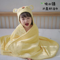 Unicorn baby bath baby hat children bath towel absorbing speed dry cap cloak
