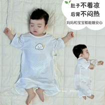 Baby sleepbag summer thin connea pajamas children baby baby sleepskirt air conditioning clothes anti-kicking thin front thin