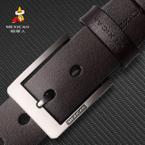 Scarecrow male leather Korean version of tide casual mens belt pin buckle fashion buckle youth belt tide students