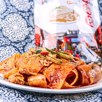 Shaanxi specialty snacks authentic Baoji Qishan rolling noodle skin rice peel cold leather stuffed leather double seasoning