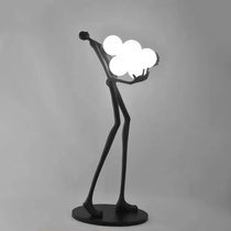 Humanoid sculpture holding ball floor lamp designer hotel lobby exhibition hall Villa Living Room Creative Art Decoration Pendulum