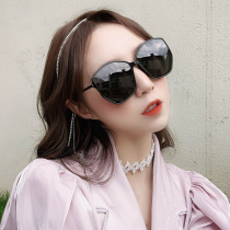 Big frame big face thin polarized women sunglasses Net red irregular frame European and American ins UV sunglasses