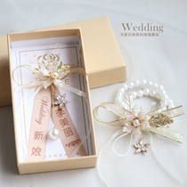 Chest flower appellation customizable meritocratic wedding Lilly groom bridal bridal bridesmaid accompanied by her parents full set of gift boxes