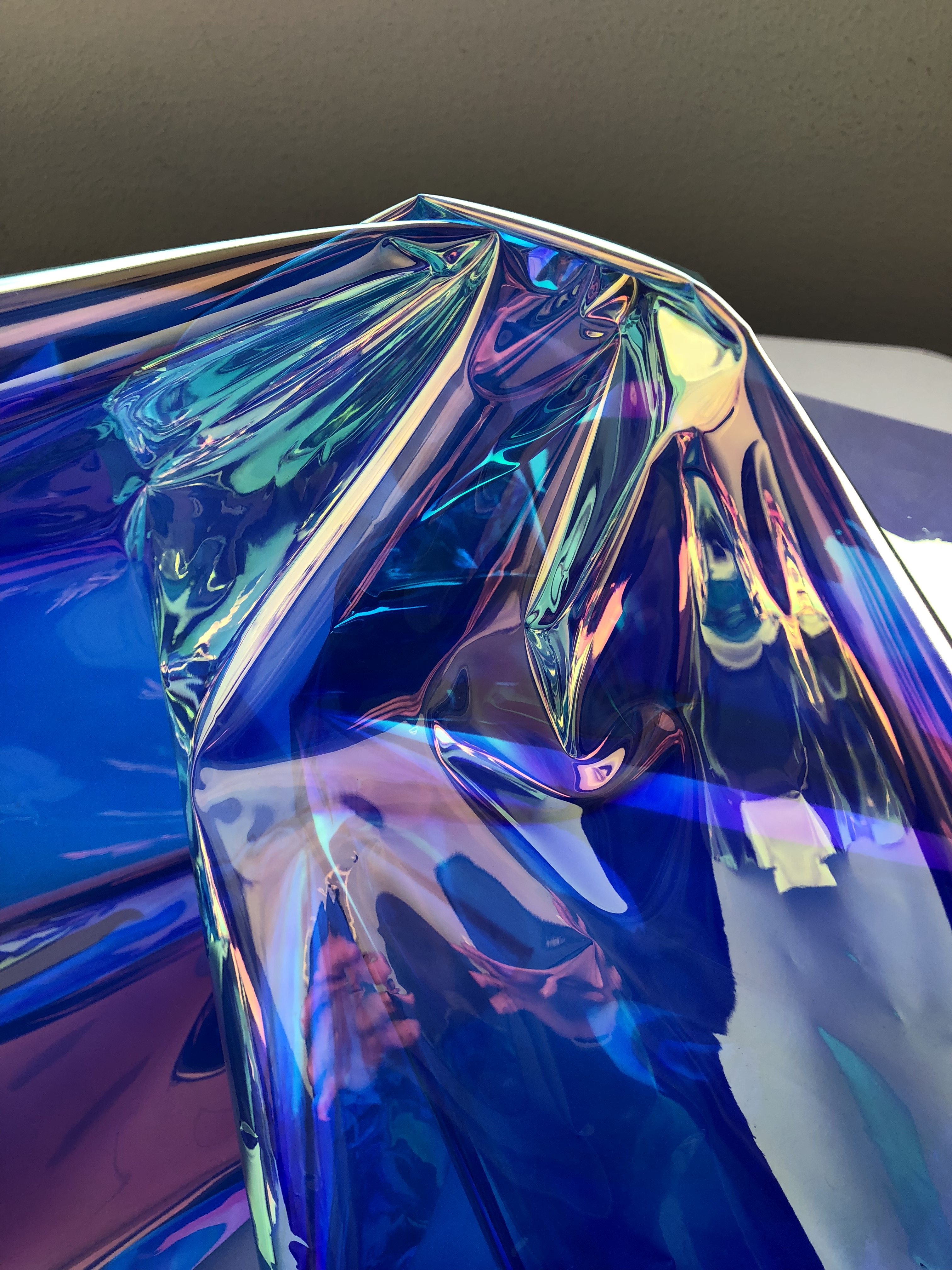 透明pvc镜面幻彩镭射七彩荧光