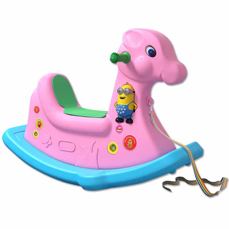 音乐摇马儿童玩具加厚周岁礼物摇摇木马宝宝环保塑料婴儿摇摇车玩