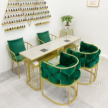 Manicure table set with vacuum cleaner light luxury marble Japanese sofa chair fashion net celebrity chair manicure table multifunctional