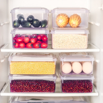 Refrigerator crisper home kitchen rectangular plastic refrigerated storage box with lid