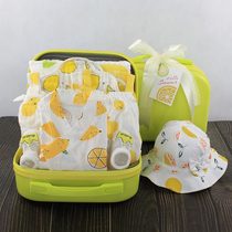 Newborn Baby Gift Box Summer Lemon Japanese hipster Baby Full Moon Ha Clothes Climbing Set Hundred Days Gift