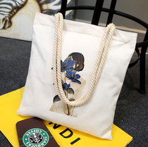 Han Edition Casual Canvas Single Shoulder Bag Handbag Individuality Brief About 100 Hitch Large Capacity Pocket Travel Student Womens Bag