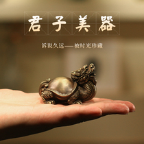 Bully Dragon Tortoise Full Bronze Kirin Text Play Handlebar Pieces Chaise Tea Favorites Mens Desk Small Pendulum Pieces Town Paper Crafts