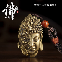 All-copper Buddhas with a hand in hand to play the Buddha-head men Decompression Town Paper Pendulum Pieces of Handicraft Gifts