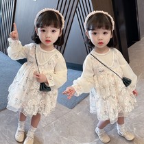 Girls dress Spring and Autumn New Baby Girls 2021 Korean Version Princess Skirt Childrens Skirt Baby Grab One Year One Year Dress Skirt
