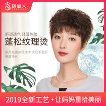 Yu Mei Middle-Age Wig Life Hair Short curly hair Fluffy Naturally Top All-Life Hair Hair Mom