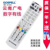 Yunnan Province Cable Yuxi Jiangchuan County Digital TV Gospel GD-6020 Set-top Box Remote Control