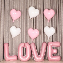 Tanabata Valentines Day 32-inch champagne large letter aluminum balloon LOVE romantic marriage proposal wedding room confession decoration