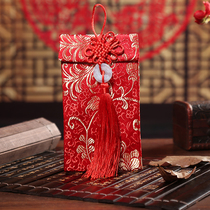 2018 Chinese style changes ten thousand yuan red bag wedding creative big red envelope high-end wedding personality fabric gift bag