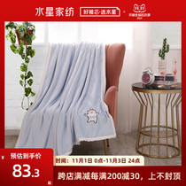Mercury home textile cartoon embroidered flannel air conditioning cover blanket winter warm double embroidered blanket