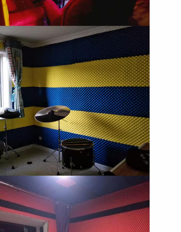 高密度阻燃吸音棉隔音棉录音棚鸡蛋棉鼓房ktv酒吧墙体隔音板材料_双氙