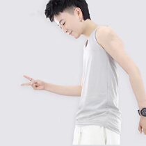 Chest lace long sports vest ice silk seamless shapewear chest display summer breast reduction super flat and handsome