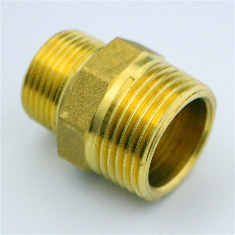 厂家直供埃美柯黄铜外螺纹异径接头684加厚变径双外丝大小头直接