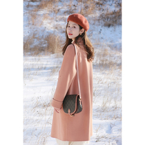 Sukumoto double-sided cashmere coat womens mid-length 2020 winter new temperament small suit jacket