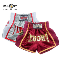 FLUORY fire barricades batter shorts men and women comprehensive gaggers competition training boxing loose costumes Thai boxing shorts