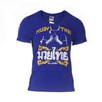 FLUORY boxing clothing womens Muay Thai Boxing T-shirt mens Sanda jacket martial arts uniform fighting training adult