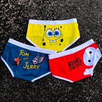 Sponge Baby Briefs 3 Dress Women Pure Cotton Cat And Mouse Cartoon Cute Girl Girl Mid-Waist Triangle Bottom Pants