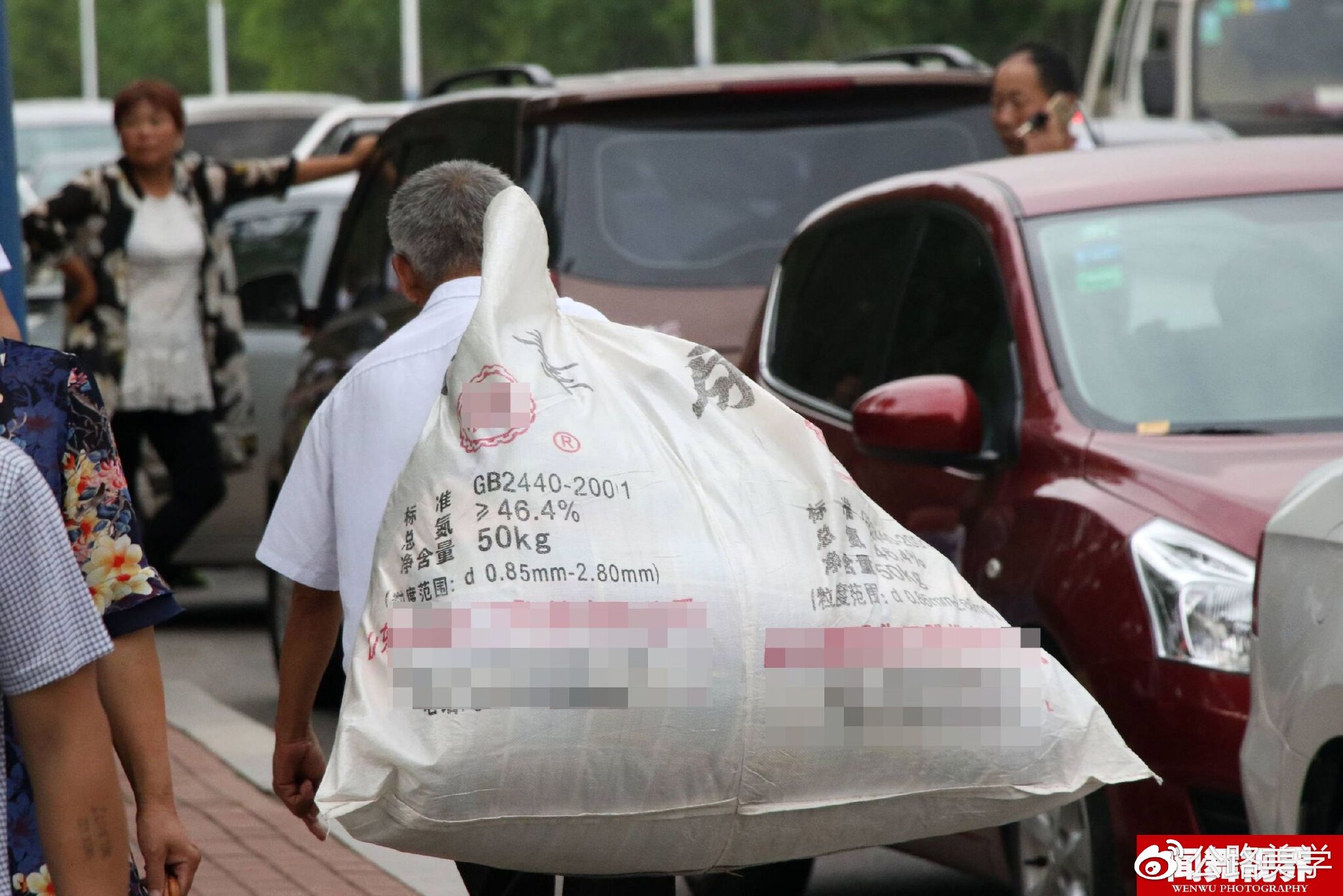 一个蛇皮袋,还是农村老家装肥料的,父亲背着很熟悉,但他背负的是对