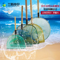 Lanxin fishing gear breeding special wooden handle fishing net copy net copy fishing net pocket with knot double frame thickened new hot sale