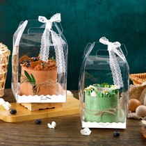 Box with cake Net red small pack cupcake box single small square box disposable high-grade