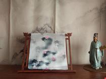 Lotus pond moonlight Guqin wipe Qin cloth Silk more than half a meter Tribute to the old teacher to give Qin friends Qin gift
