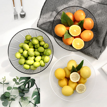 Iron fruit plate creative modern Nordic style snack storage basket home living room coffee table fruit basket fruit plate