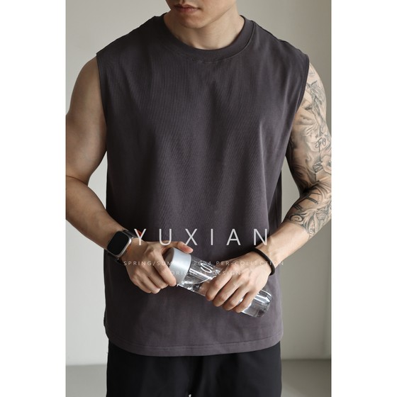 YUXIAN American Sleeveless Vest Men's Vest Pure Cotton Hygroscopic Breathable Fitness Sports Outdoor Spring and Summer
YUXIAN American Sleeveless Vest Men's Vest Pure Cotton Hygroscopic Breathable Fitness Sports Outdoor Spring and Summer
