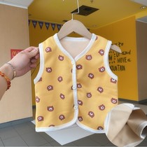 Child gush vest baby waistcoat Autumn winter wear baby boy and boy warm waistcoat boy hit bottom newborn baby