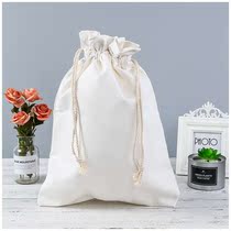 Cotton cloth pocket custom drawstring drawstring canvas bag rice flour grain bag can be customized to print logo