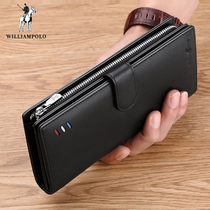 Imperial Paolo Wallet Male length Zip Hand Bag Genuine Leather Business Money Nip Bull Leather Youth Hand Grab Bag Mens New