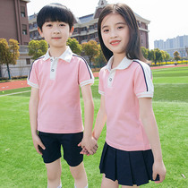 2020 new kindergarten garden clothes summer clothes short-sleeved childrens class clothes Graduation clothes primary school school uniforms summer sportswear