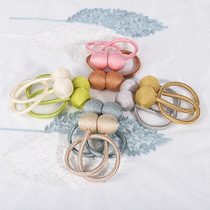Fashionable modern minimalist curtain strap rope curtain buckle tie-free adhesive hook-free magnet hanging ball accessories