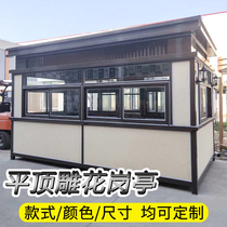 Steel structure carved watchtower Villa security pavilion Community doorman duty room Mobile scenic area toll station Security watchtower