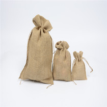 Natural jute bundle pocket Tea bag Coffee bag Buddha beads play storage gift packaging bag can be customized size