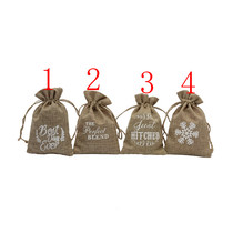 10x15cm Linen bag Jewelry storage bag Tea coffee storage bag Holiday gift packaging bag