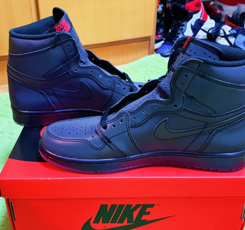 aj1变色龙跑鞋,反光鞋面全掌zoom